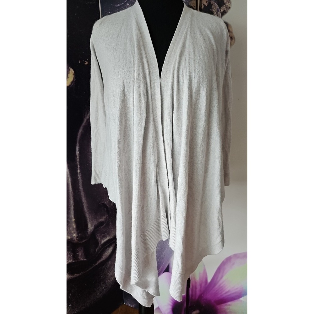 CLUB MONACO Womens Open Waterfall Cardigan Oatmeal Viscose Alpaca Size XS